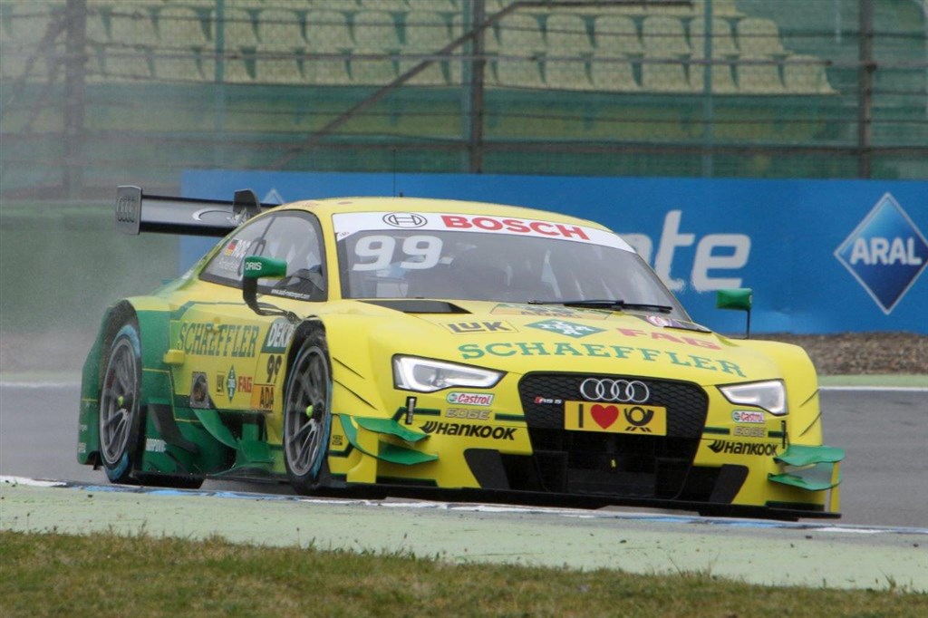 Audi køreren Mike Rockenfeller starter fra Pole til søndagens løb.
(Foto: Natascha Theisen)